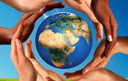 Conceptual peace and cultural diversity symbol of multiracial ha